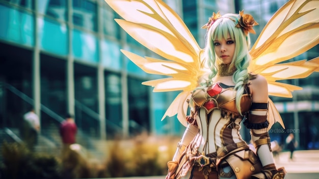 Personagem De Anime Masculino E Feminino Cosplay Com Foice Ao Lado Da  árvore · Foto profissional gratuita