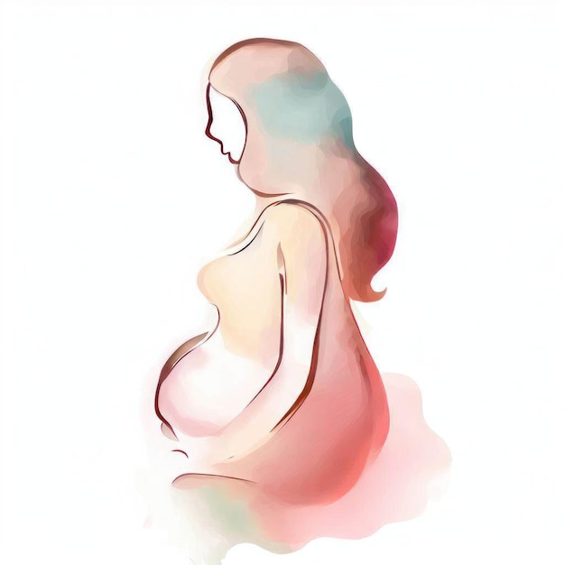 Uma mulher grávida está grávida.