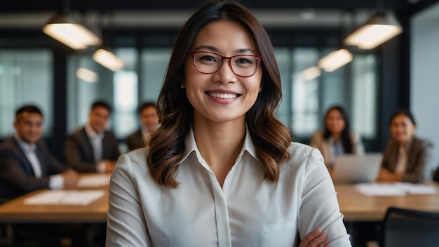 uma mulher usando óculos e uma camisa com um sorriso que diz "quotes" ela é uma mulher