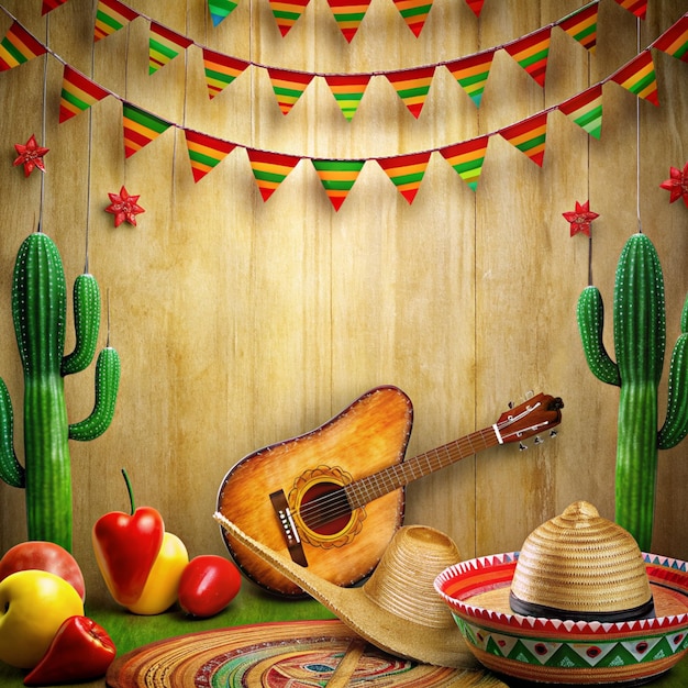 Uma natureza morta mexicana festiva