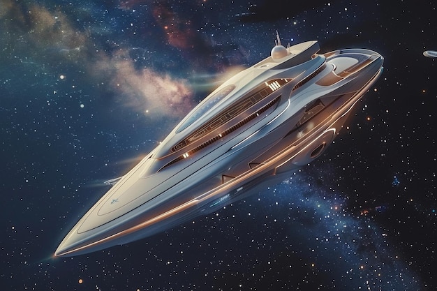 Uma nave espacial futurista é a nave mais futurista do mundo.