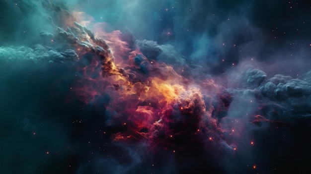 Uma nebulosa com uma nebulosa ao fundo