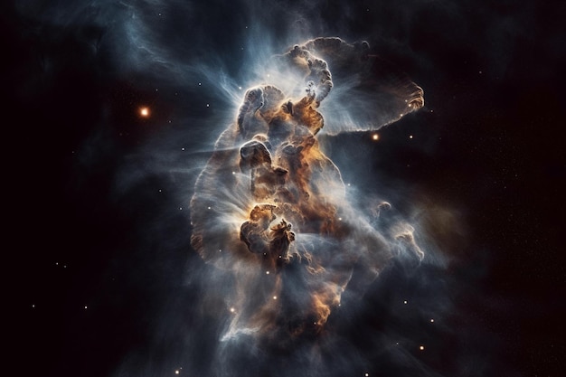 Uma nebulosa do telescópio espacial Hubble mostra uma nebulosa chamada nebulosa de Orião.