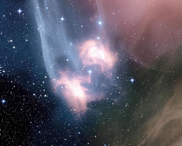 Foto uma nebulosa estelar no espaço para uso em pesquisa científica e empreendimentos educacionais