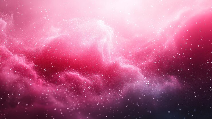 Foto uma nebulosa rosa e roxa vibrante com uma estrela branca à distância