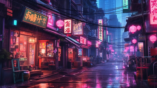 Uma noite chuvosa em Tóquio