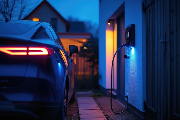 Uma noite de carregamento de carros elétricos está ocorrendo Generative Ai