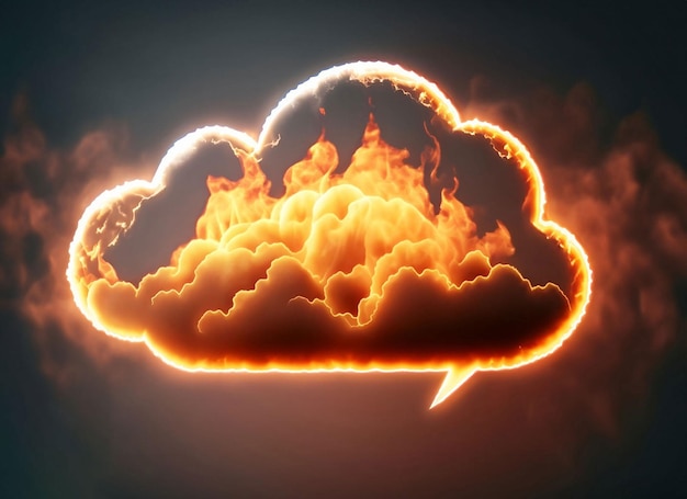 Foto uma nuvem com a palavra nuvem nela
