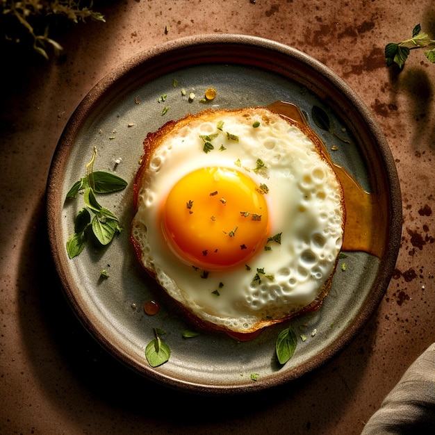 Uma omelete saborosa em uma panela