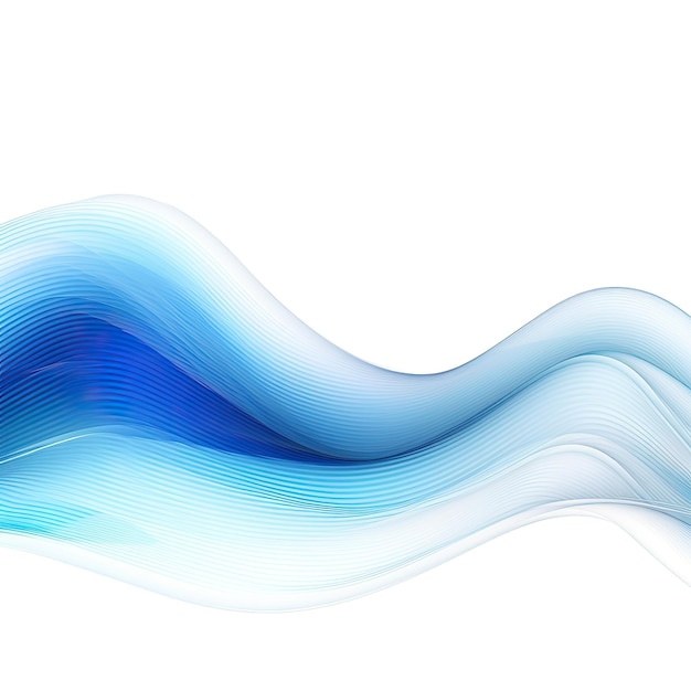 Uma onda azul com fundo branco