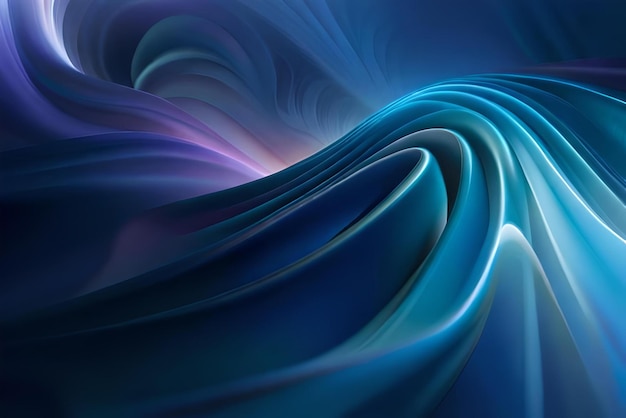 Uma onda azul com fundo roxo e as cores da onda.