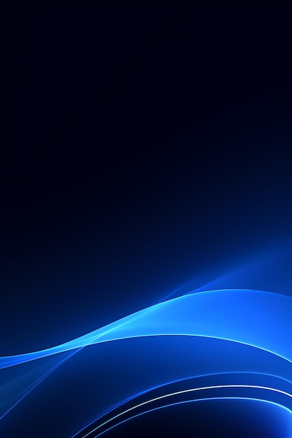 Uma onda azul em um fundo preto