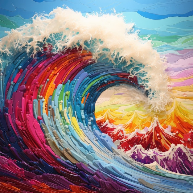 uma onda de água com uma onda no meio