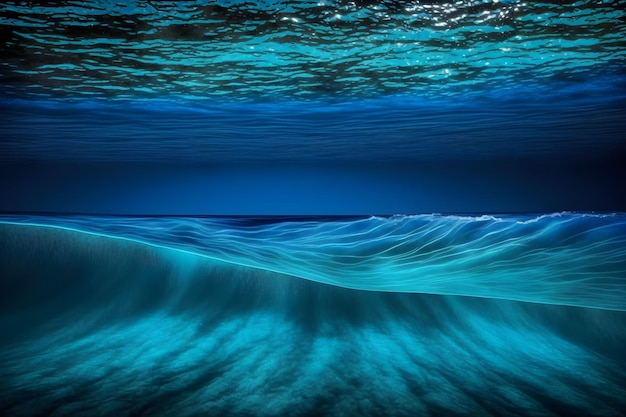 Foto uma onda do mar com a palavra oceano nela