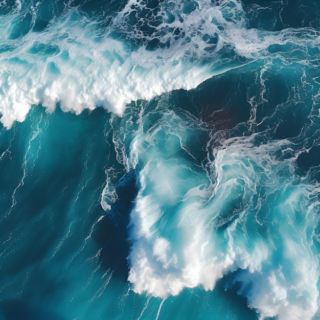 Uma onda que está na água com o oceano ao fundo.