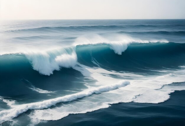 uma onda que está prestes a bater no oceano