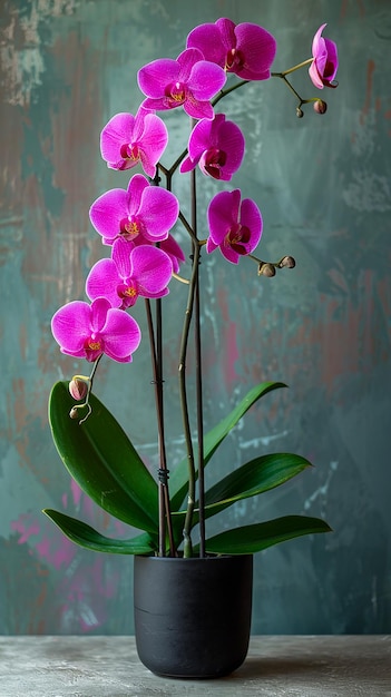 Foto uma orquídea roxa com o número 3