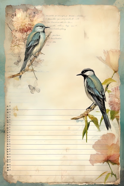 uma página com um pássaro que diz pássaro