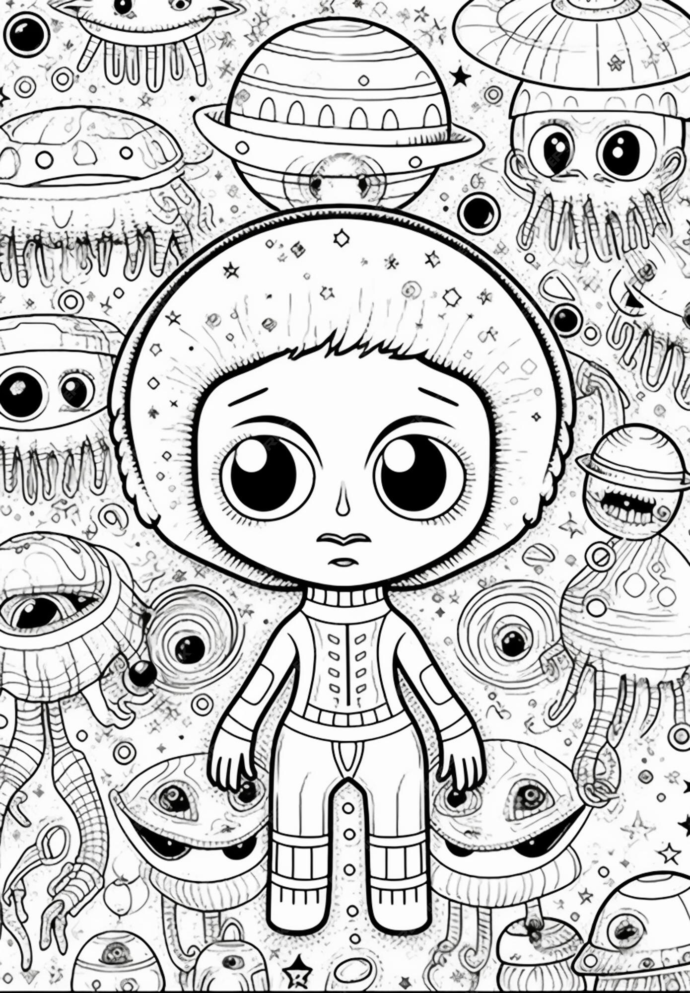 Desenho de Alien para Colorir - Colorir.com