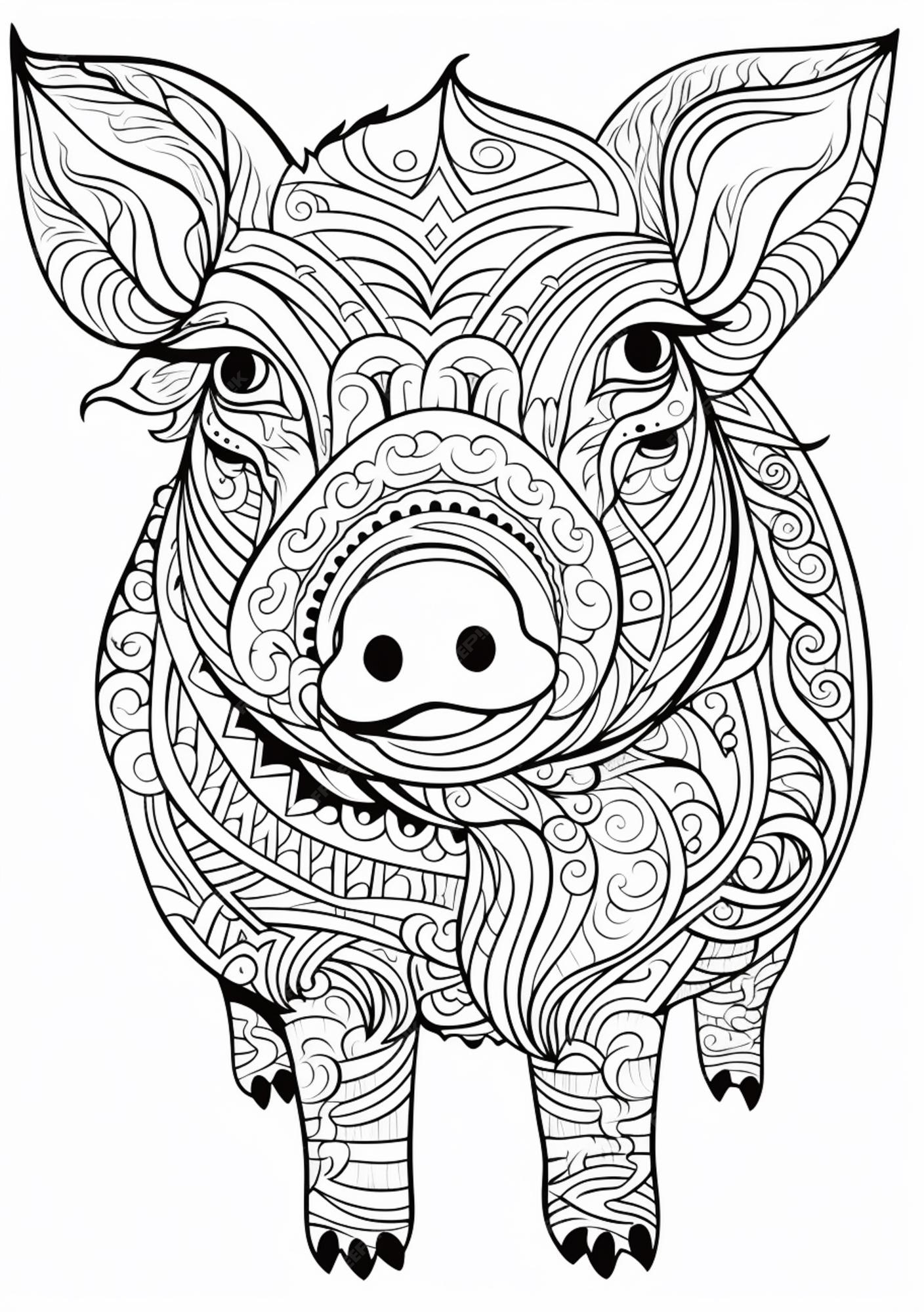 Desenho de Porco para Colorir - Colorir.com