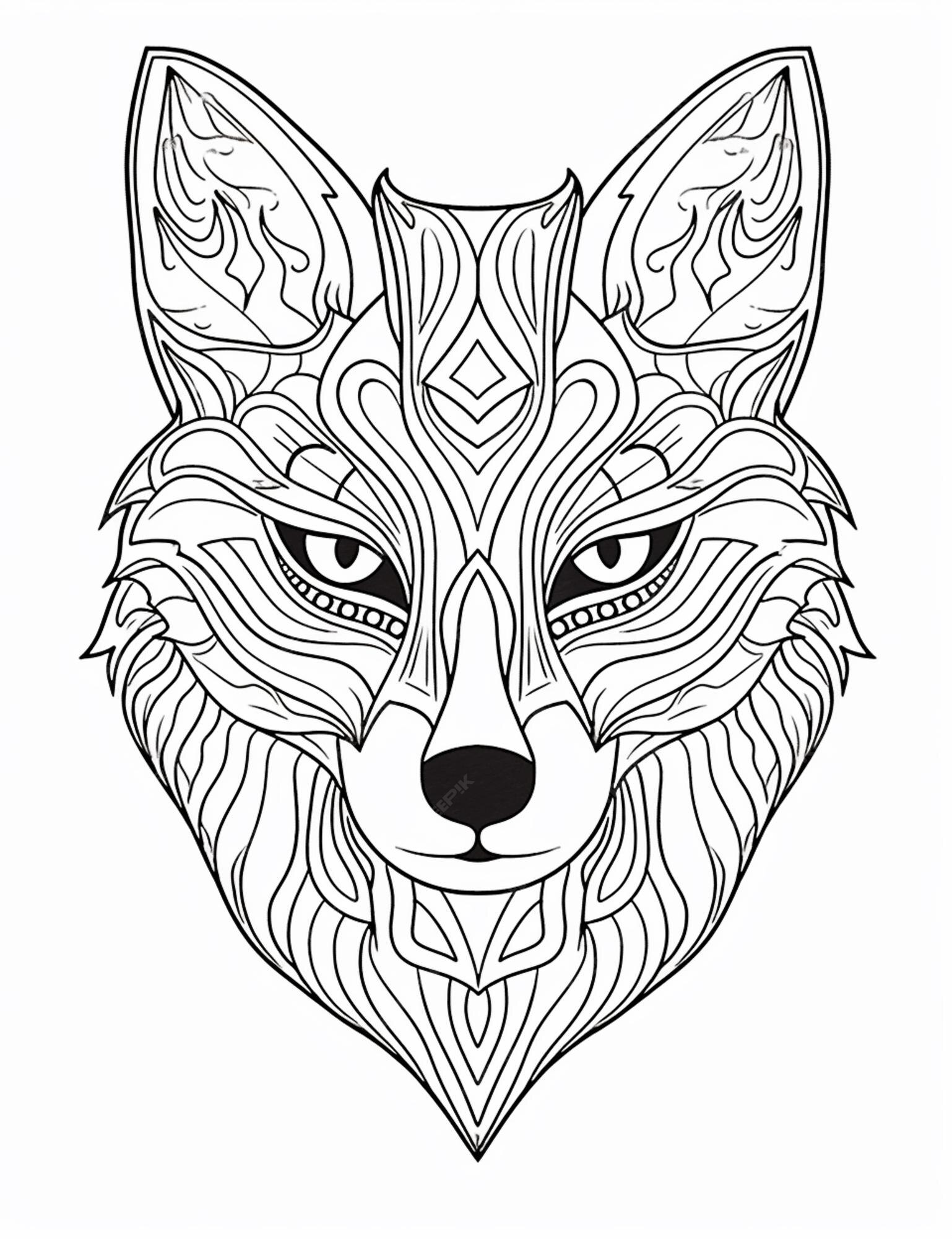 Desenho de Lobo para Colorir - Colorir.com