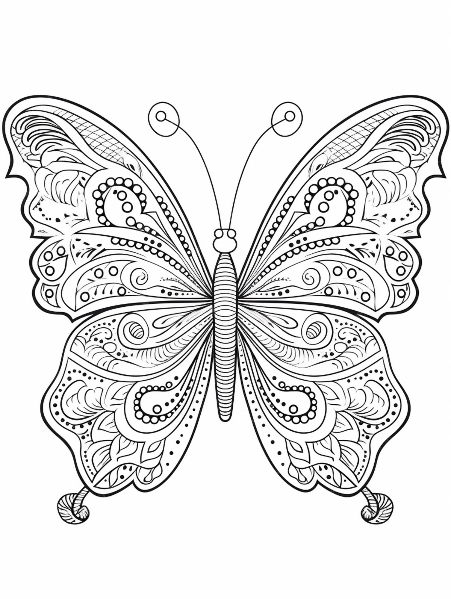 Desenho de Borboleta para adultos para colorir - Tudodesenhos