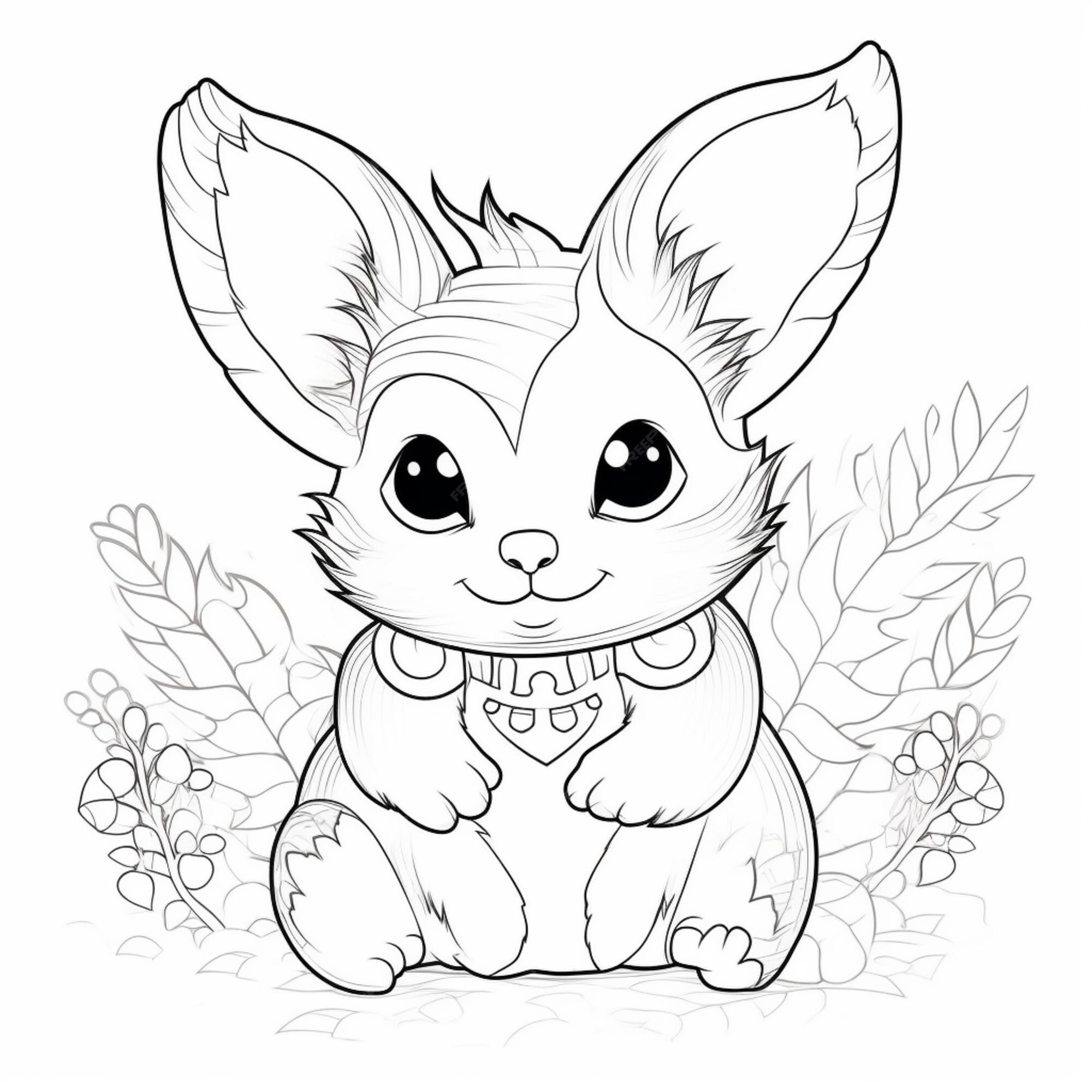 Eevee Triste para colorir