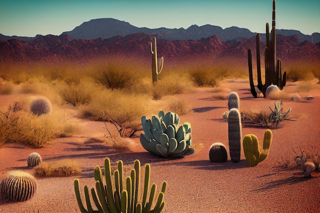 Uma paisagem surreal de deserto onde a areia movediça 00500 00