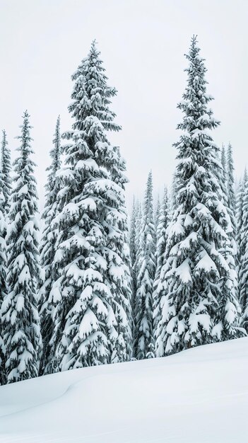 Uma paisagem coberta de neve com pinheiros Calmness imagens fotográficas atmosféricas para TikTok Instagram Reels Shor