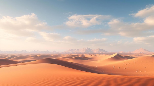 uma paisagem desértica com montanhas à distância