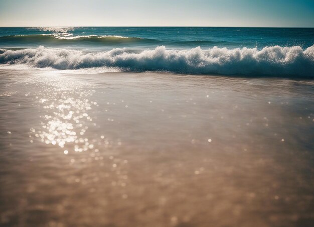 Foto uma paisagem marinha de verão