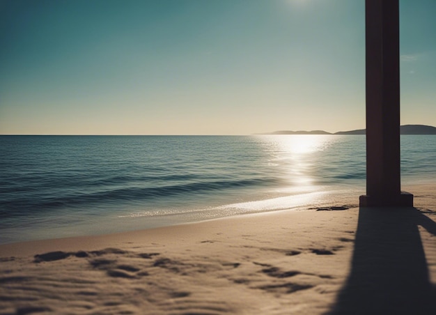 Foto uma paisagem marinha de verão