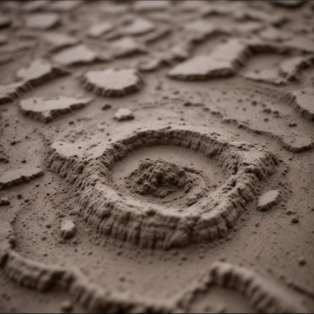 Foto uma palavra na areia está escrita na areia