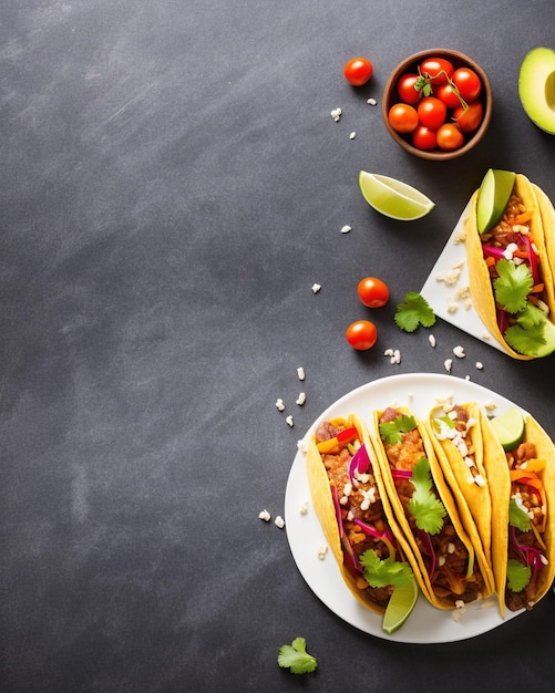 uma panela cheia de comida mexicana em cima de uma mesa