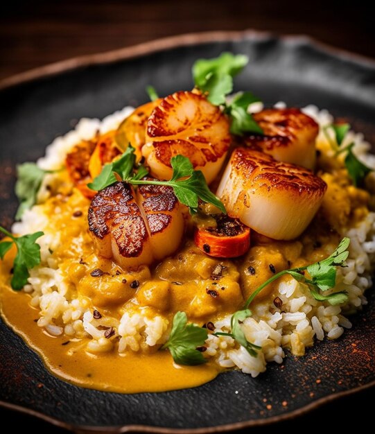 uma panela de comida com arroz e legumes