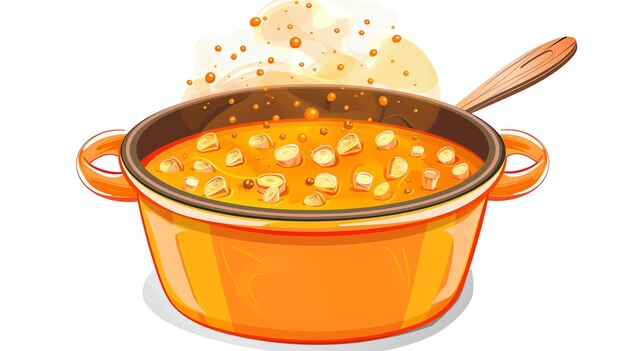 Foto uma panela fumegante de sopa deliciosa é a maneira perfeita de se aquecer num dia frio