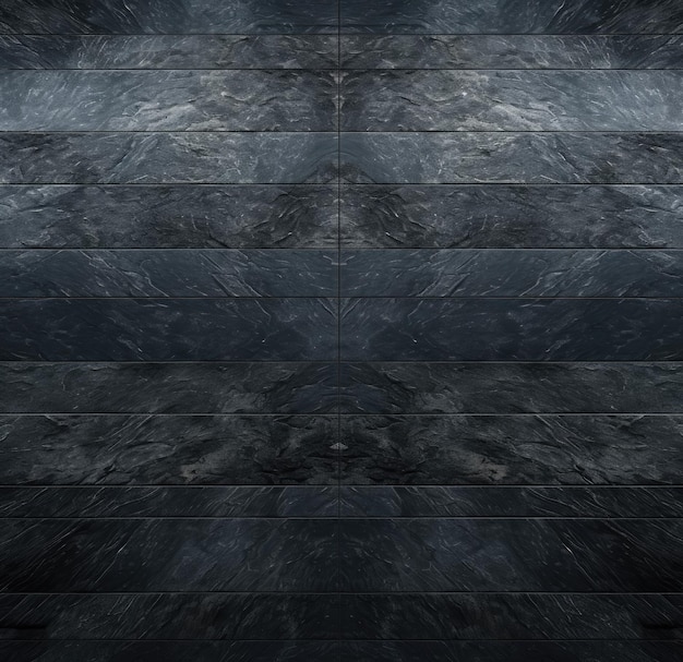 Uma parede de azulejos pretos com uma estética minimalista
