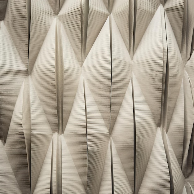 Uma parede de formas geométricas brancas de papel