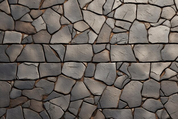 Foto uma parede de pedra com um padrão de rochas e pedras