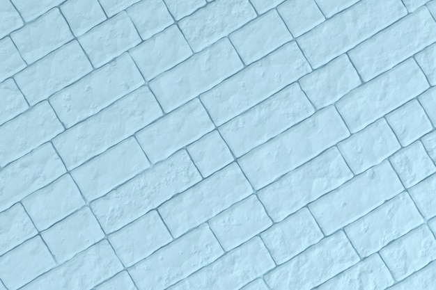 Uma parede de tijolo azul claro