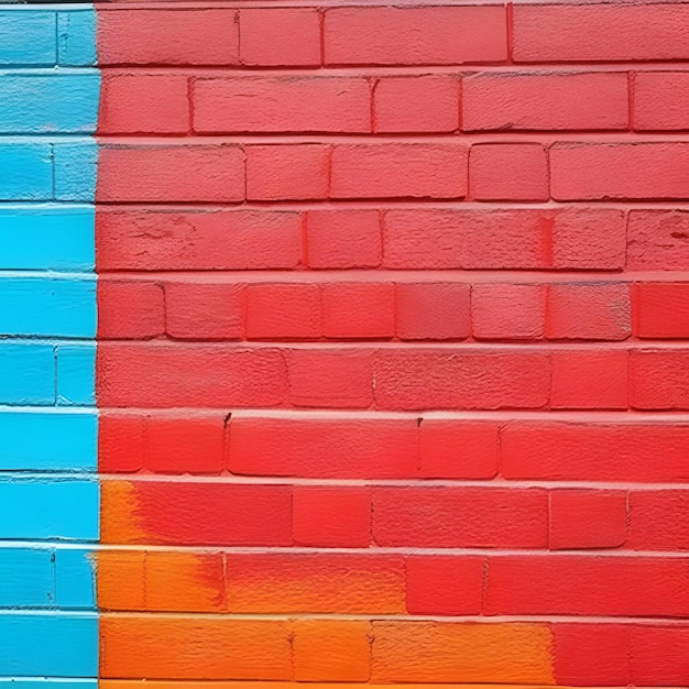 Uma parede de tijolos com as palavras "azul" nela