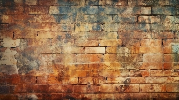 Uma parede de tijolos com uma parede de tijolos que diz 'tijolo'