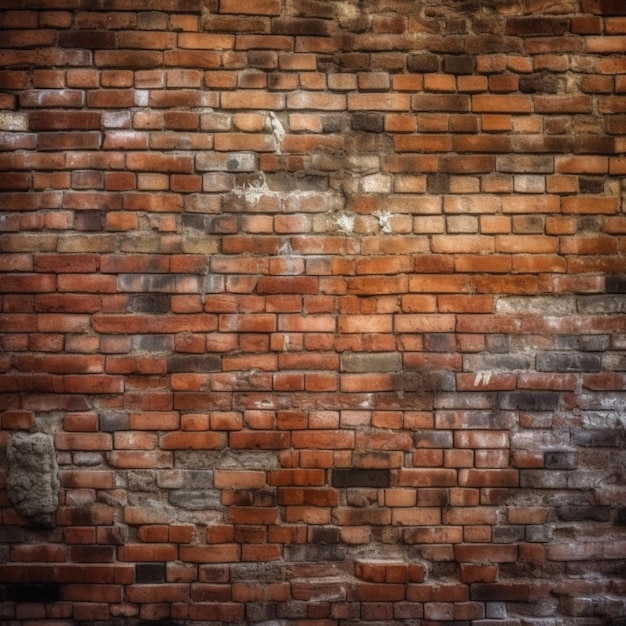 Uma parede de tijolos com uma textura áspera.