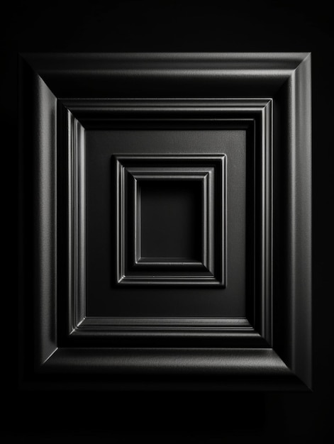 Uma parede preta com um padrão quadrado e um quadrado no meio.