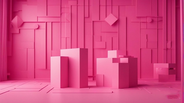 uma parede rosa com uma letra branca e nele