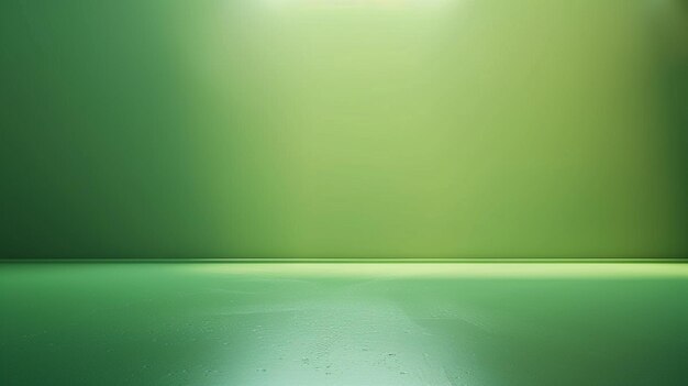 uma parede verde com uma luz brilhando sobre ela