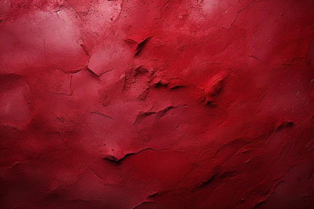 Uma parede vermelha com uma rachadura
