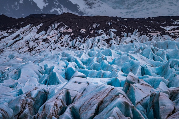 Foto uma parte da maior geleira da europa vatnajokull na islândia