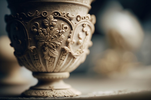 uma peça de cerâmica como um vaso mostrando a textura e as características únicas da argila