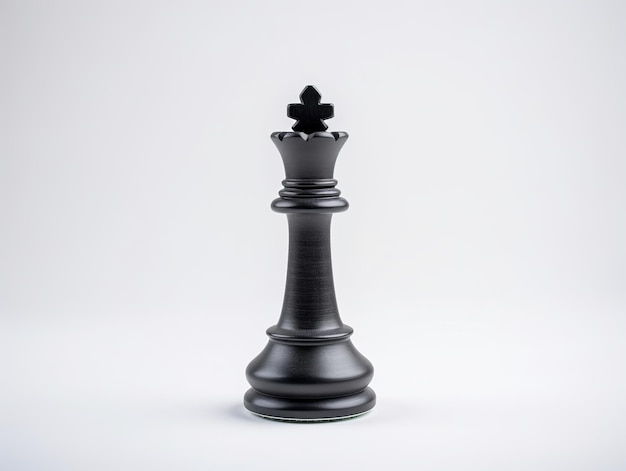 Uma peça de xadrez é isolada em um fundo branco